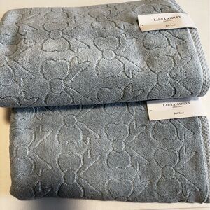 Laura Ashley Elegant Blue Bath Towels